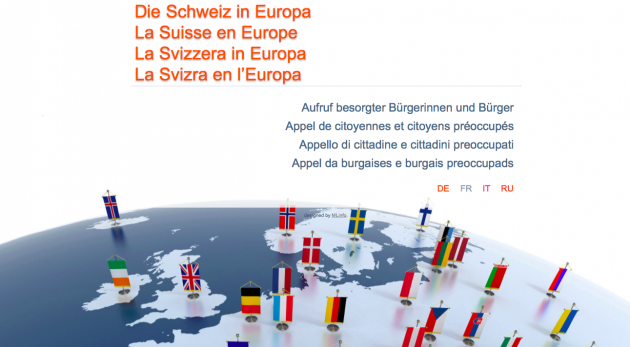 2000 personnes ont déjà signé “l’Appel de citoyennes et citoyens préoccupés” pour La Suisse en Europe