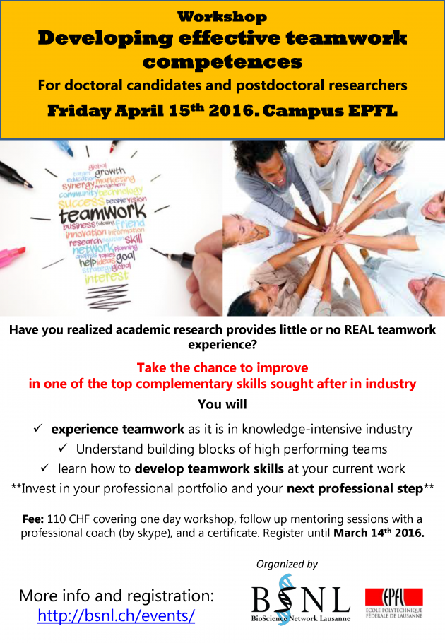 Workshop “Developing effective teamwork competences”