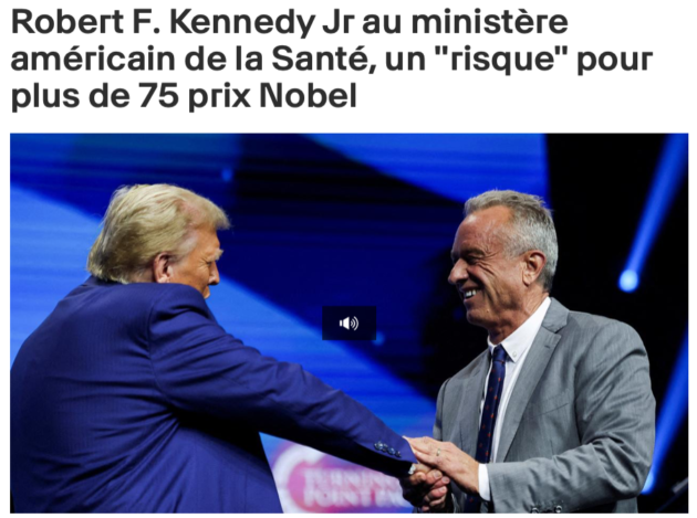 Le monde médical s’inquiète de la nomination de RF Kennedy Jr comme ministre de la santé