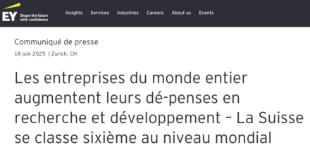Non ! le leadership suisse en matière de recherche n’est pas garanti !