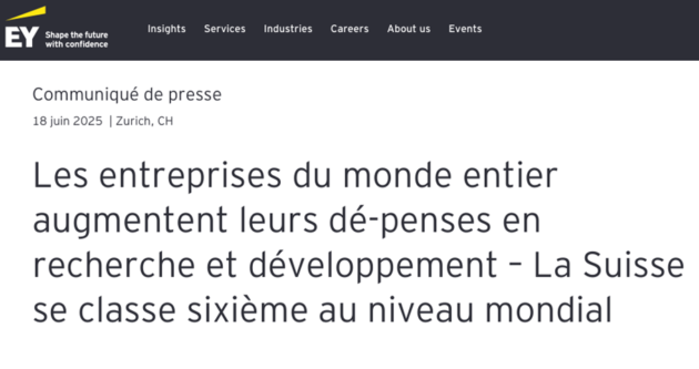 Non ! le leadership suisse en matière de recherche n’est pas garanti !